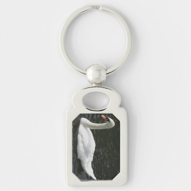 White Swan On The River Avon Key Chain (Front)
