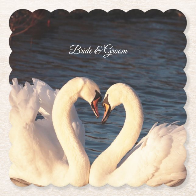 White Swan Paper Coaster (Front)