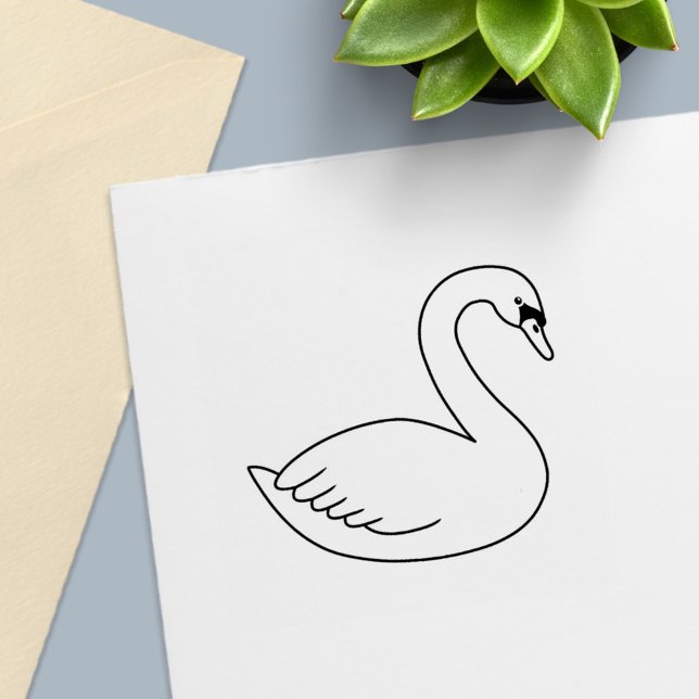 White Swan Self-inking Stamp (Creator Uploaded)
