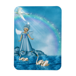 White Swans And Angel Magnet