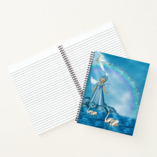 White Swans And Angel Notebook