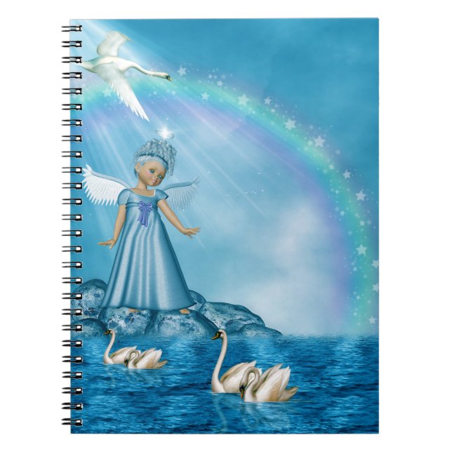 White Swans And Angel Notebook (Front)