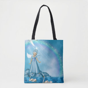 White Swans And Angel Tote Bag