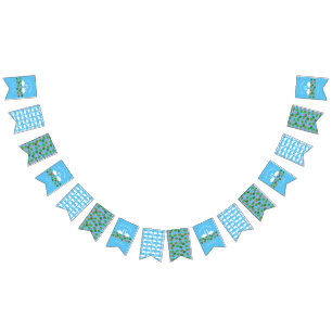 White Swans and Water lilies Wedding Custom Bunting
