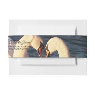White Swans Invitation Belly Band