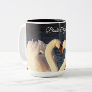 White Swans Wedding Mug