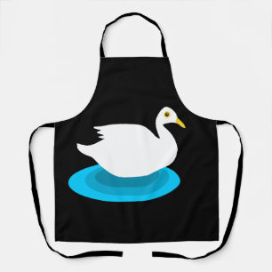 White swimming duck apron