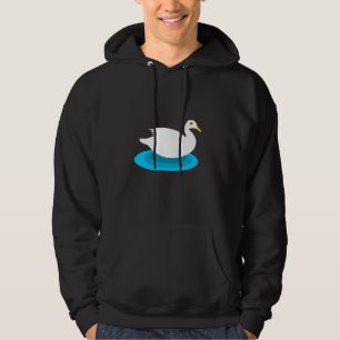 White swimming duck hoodie