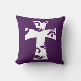 WHITE SWIRL CROSS | CUSHION