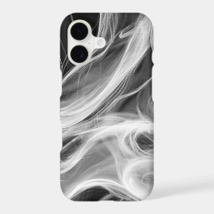 White Swirling Smoke on Black