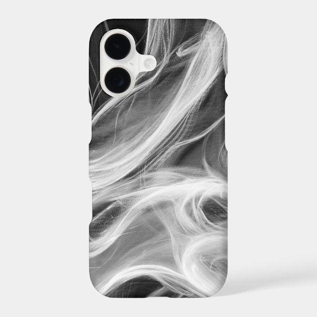 White Swirling Smoke on Black (Back)