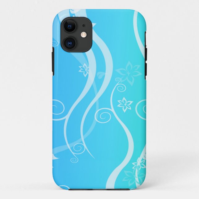 White Swirls on Sea iPhone 6 Cover (Back)