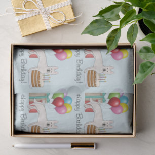 White Swiss German Shepherd Dog Colourful Birthday Tissue Paper