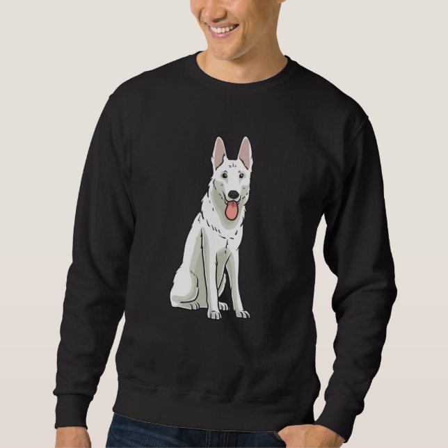 White Swiss Shepherd Sweatshirt (Front)