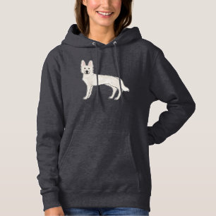 White Swiss Shepherd White German Shepherd Dog Hoodie