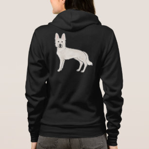 White Swiss Shepherd White GSD Cute Cartoon Dog Hoodie