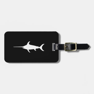 White Swordfish Luggage Tag