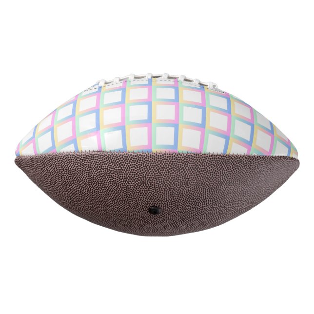White Symmetric Chequered Gradient Pattern Frames American Football (Rotated 270)