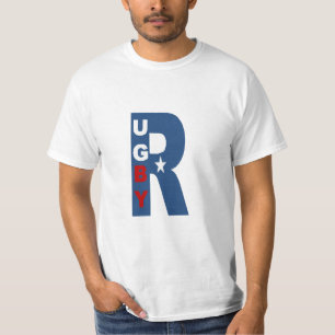 White T-shirt man RUGBY USA