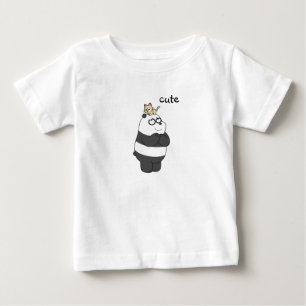 white, t-shirt, panda baby T-Shirt