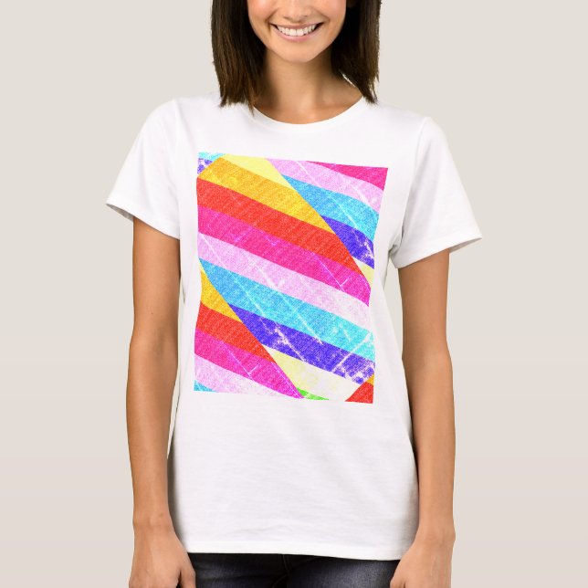 White t-shirt with colours (Front)