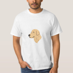 White T-shirt with Dog Design for Boys