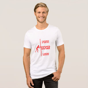 White t-shirt with motivational quote Tri-Blend shirt