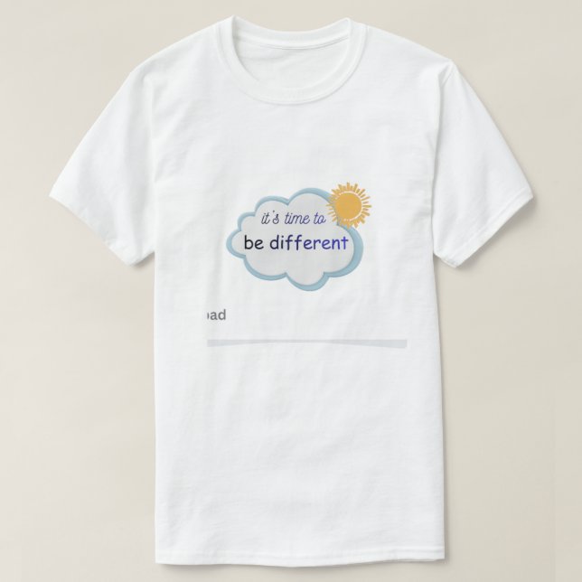 White T-shirt with text mentioned on it. (Design Front)