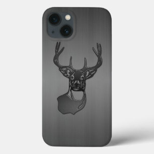 White Tail Buck Deer - Brushed Gun Metal Case-Mate iPhone 13 Case