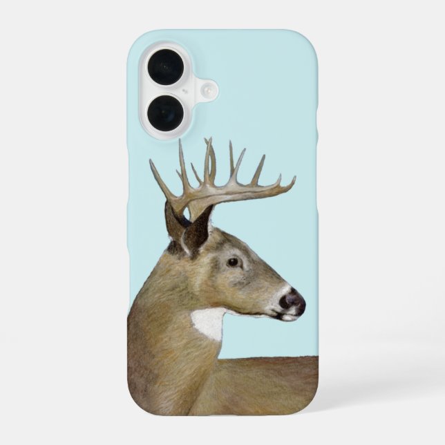 White Tail Buck iPhone 16 Case (Back)