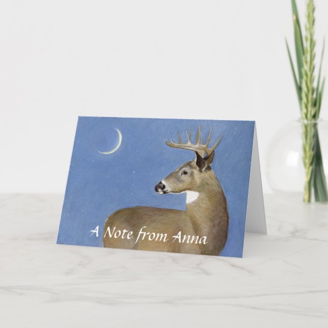 White Tail Buck Note Card (Front)
