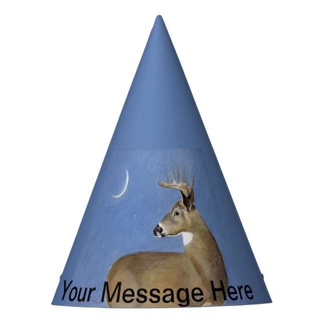 White Tail Buck Party Hat (Front)
