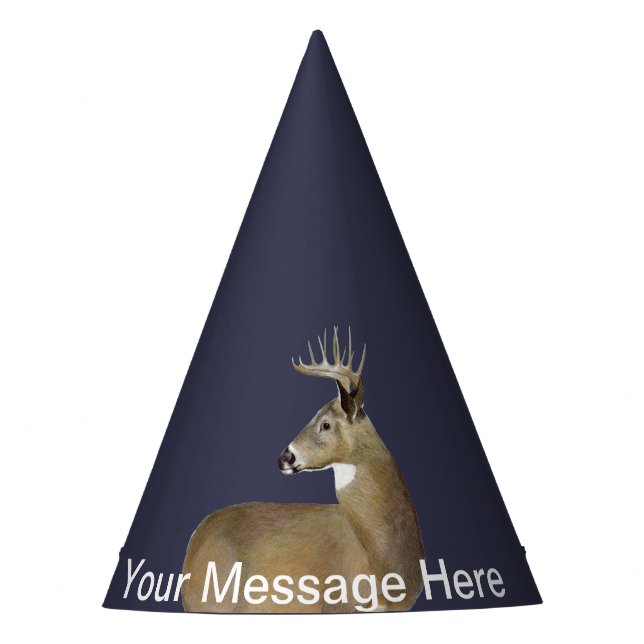 White Tail Buck Party Hat (Front)