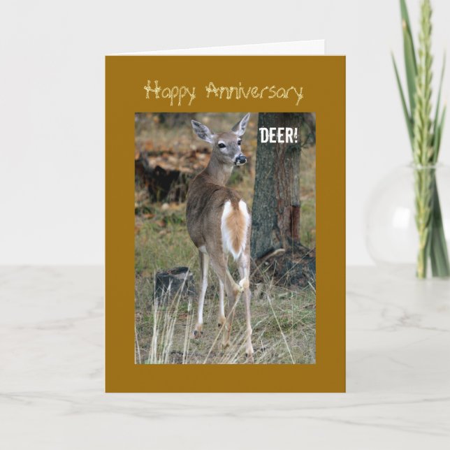 White-Tail Deer, Anniversary Card (Front)