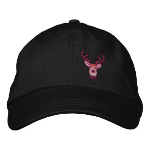 White Tail Deer Buck Embroidery Embroidered Hat