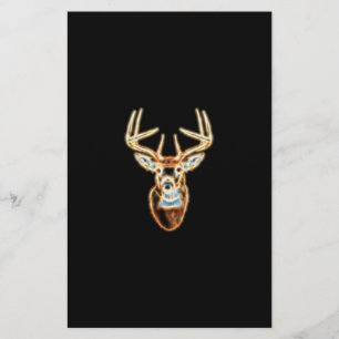 White tail Deer Head Energy Spirit Stationery