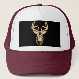 White tail Deer Head Energy Spirit Trucker Hat