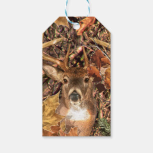 White Tail Deer Head Fall Energy Spirited on a Gift Tags