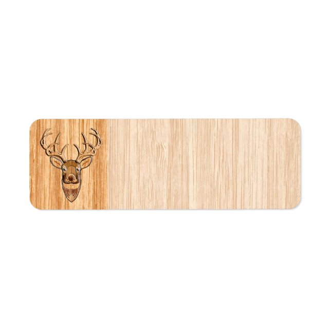 White Tail Deer Wood Grain Style Graphic (Front)