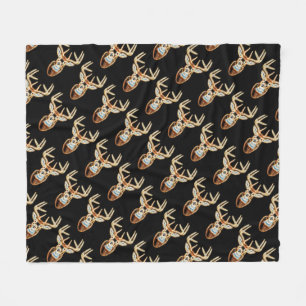 White Tail Head Energy Spirit Fleece Blanket