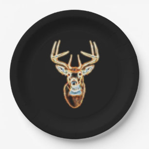 White Tail Head Energy Spirit Paper Plate