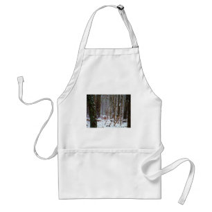 White tail in the snow standard apron