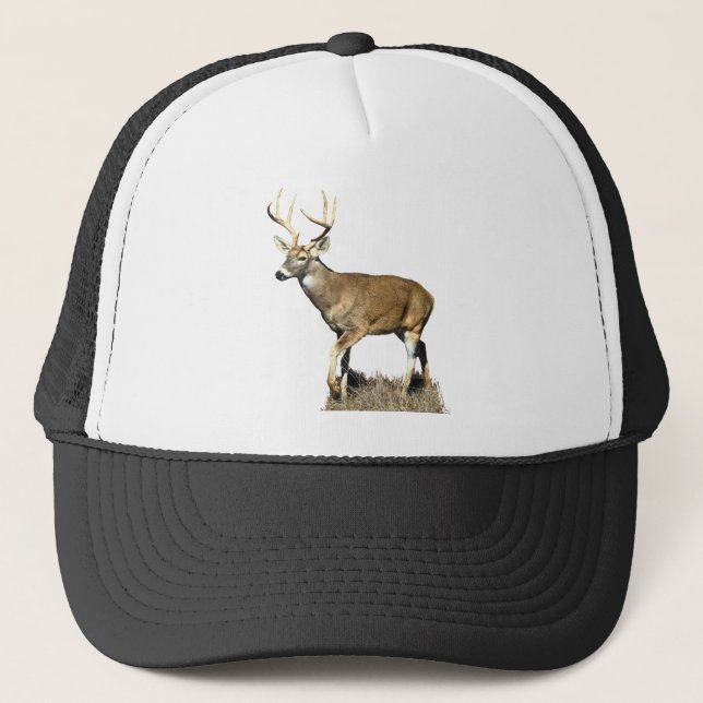 White Tailed Deer Buck Trucker Hat (Front)