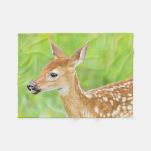White-Tailed Deer Fawn   Minnesota Fleece Blanket
