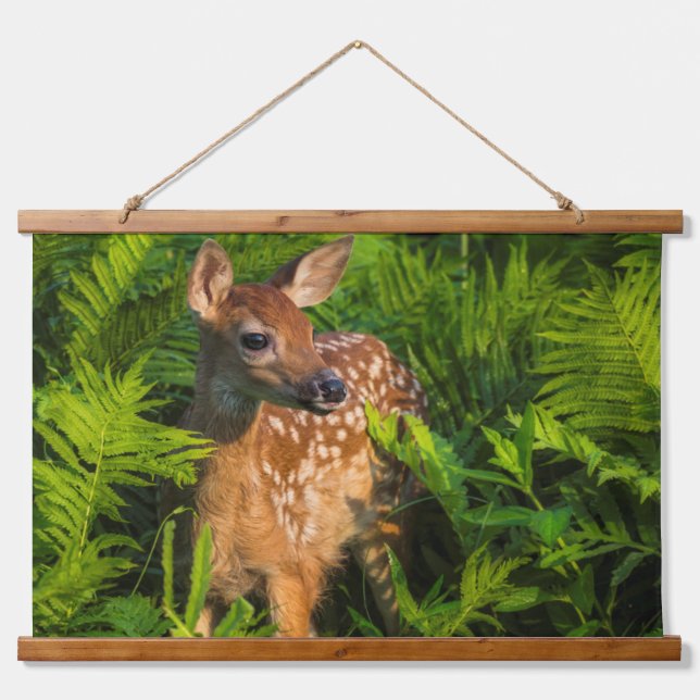 White-tailed Deer Fawn | Minnesota Hanging Tapestry (Front)