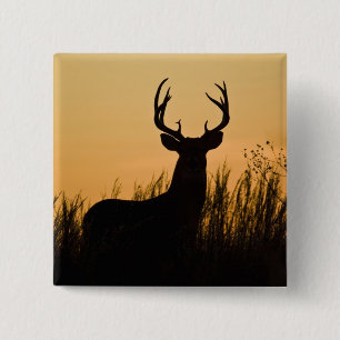 white-tailed deer Odocoileus virginianus) 15 Cm Square Badge