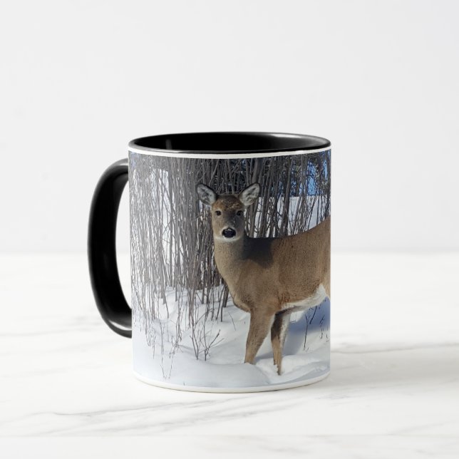 White Tailed Deer Personalised Mug (Front Left)