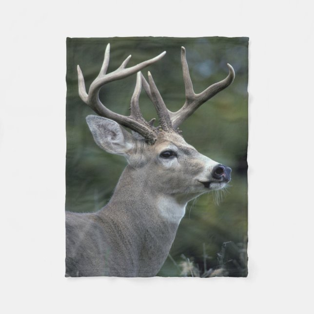 White-tailed Deer | Washington State Fleece Blanket (Front)