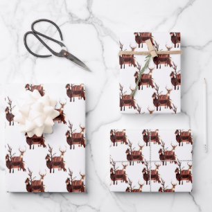 WHITE TAILED DEER Wrapping Paper Flat