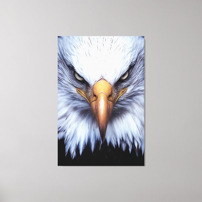 White-Tailed Eagle Digital Painting Canvas Print (Front)